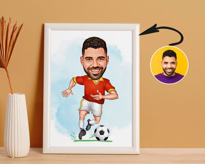 Personalised Soccer Caricature
