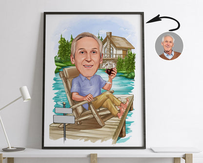 Personalised Retirement Caricature