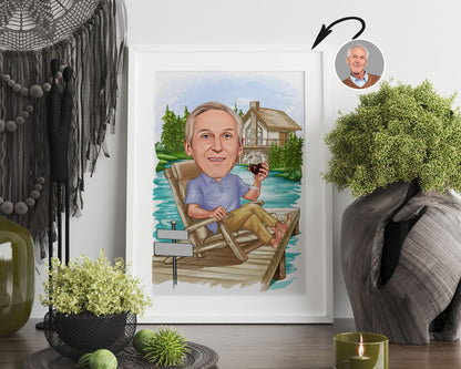 Personalised Retirement Caricature