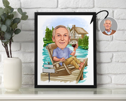 Personalised Retirement Caricature