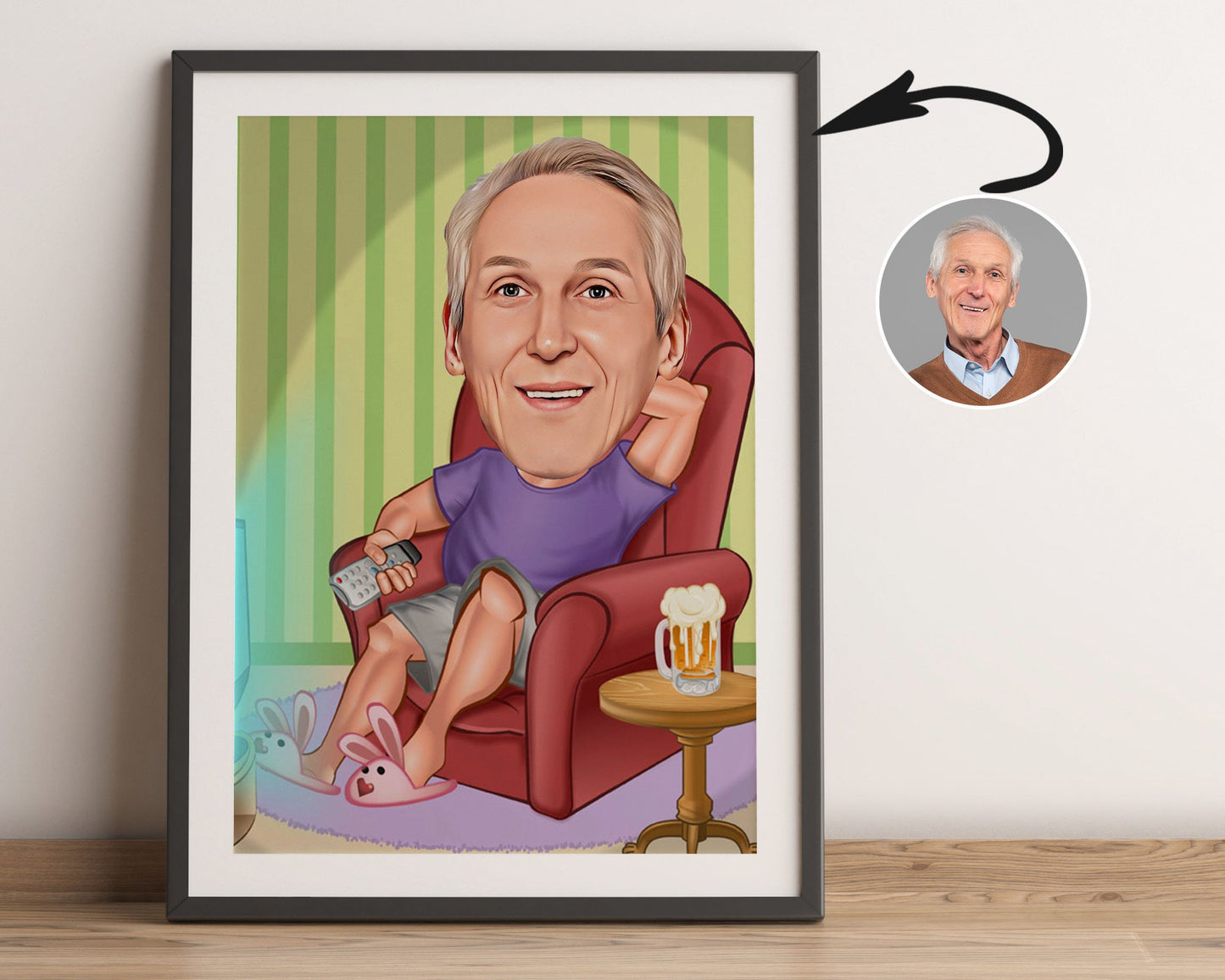 Personalised Retirement Caricature