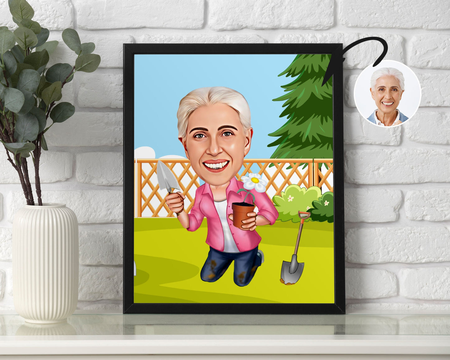 Personalised Gardening Caricature