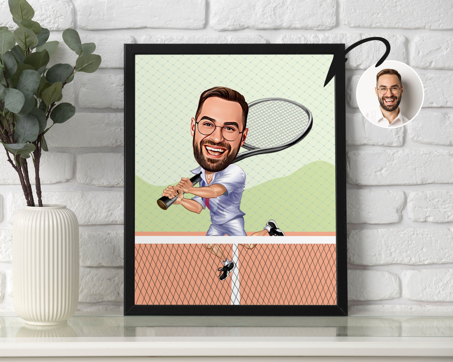 Personalised Tennis Caricature
