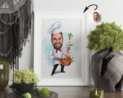 Personalised Chef Caricature