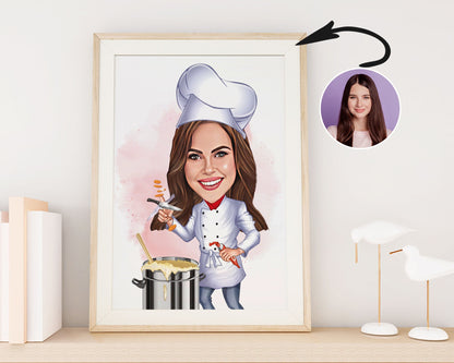 Personalised Chef Caricature