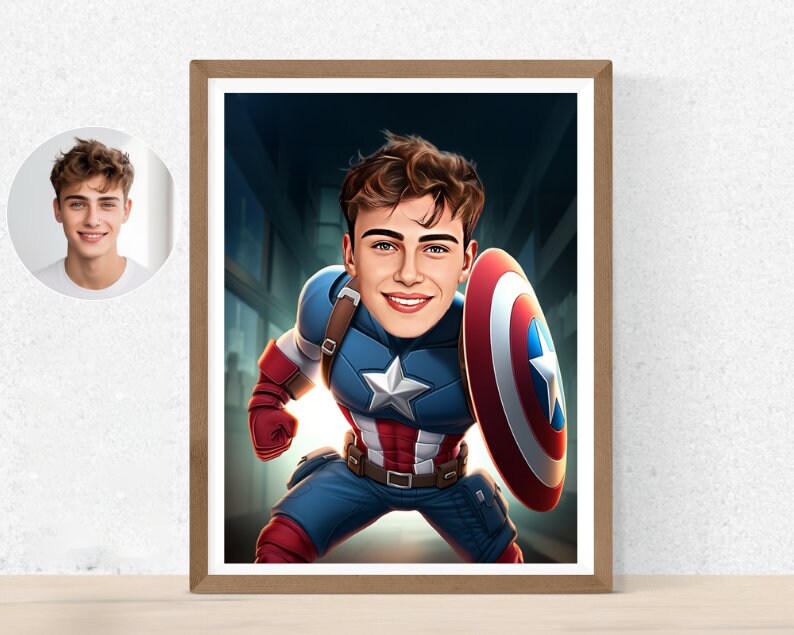 Personalised Captain America Caricature
