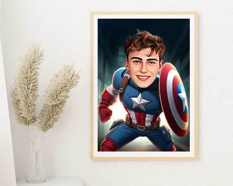 Personalised Captain America Caricature