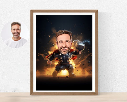 Personalised Thor Caricature