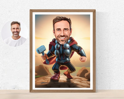 Personalised Thor Caricature