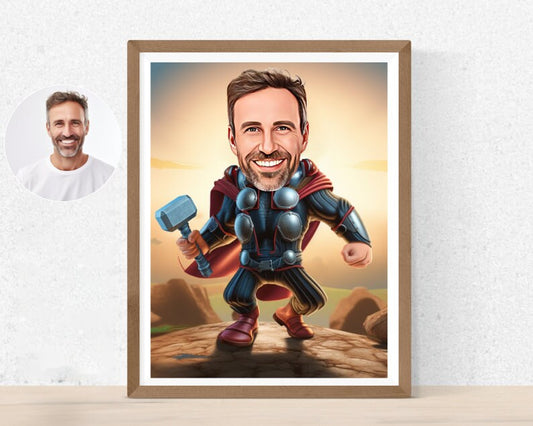 Personalised Thor Caricature