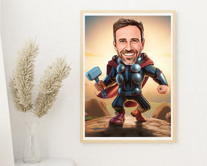 Personalised Thor Caricature