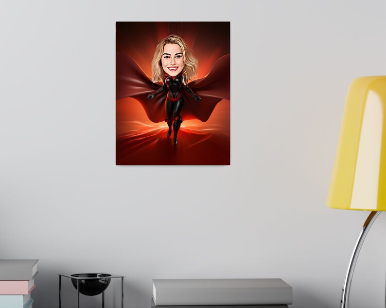 Personalised Black Widow Caricature