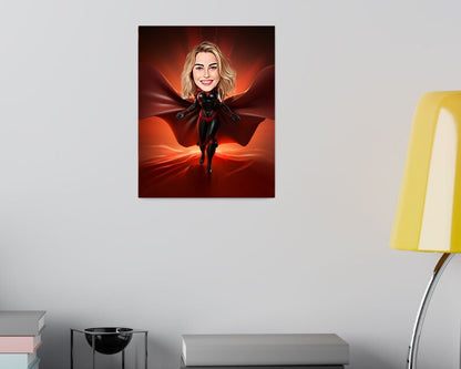 Personalised Black Widow Caricature