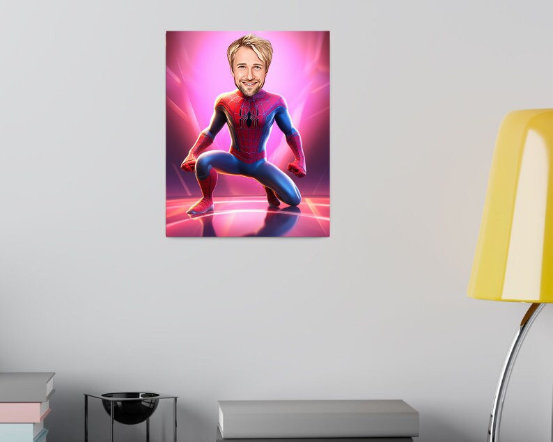 Personalised Spiderman Caricature