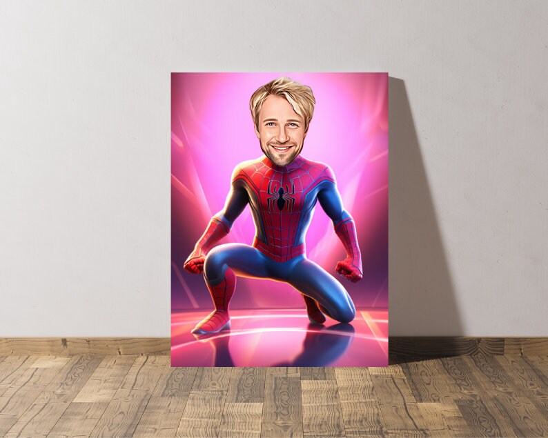 Personalised Spiderman Caricature