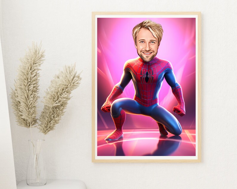 Personalised Spiderman Caricature