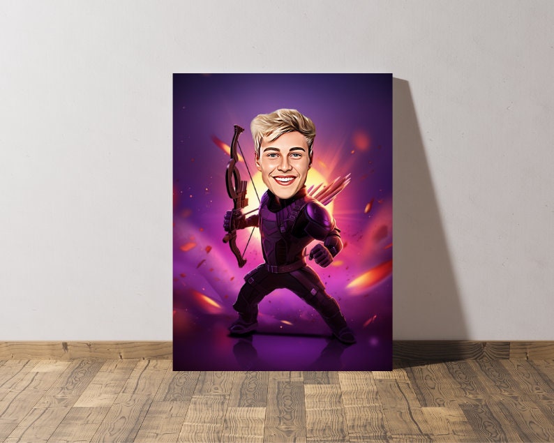 Personalised Hawkeye Caricature
