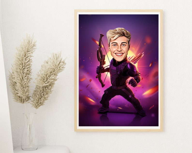 Personalised Hawkeye Caricature