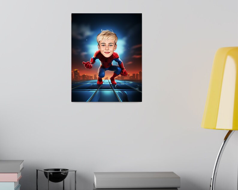 Personalised Spiderman Caricature