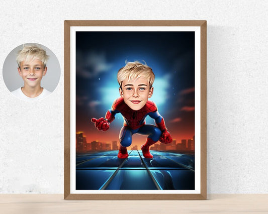 Personalised Spiderman Caricature