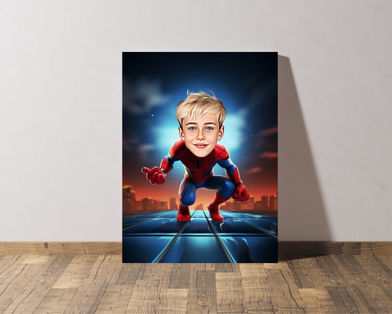 Personalised Spiderman Caricature