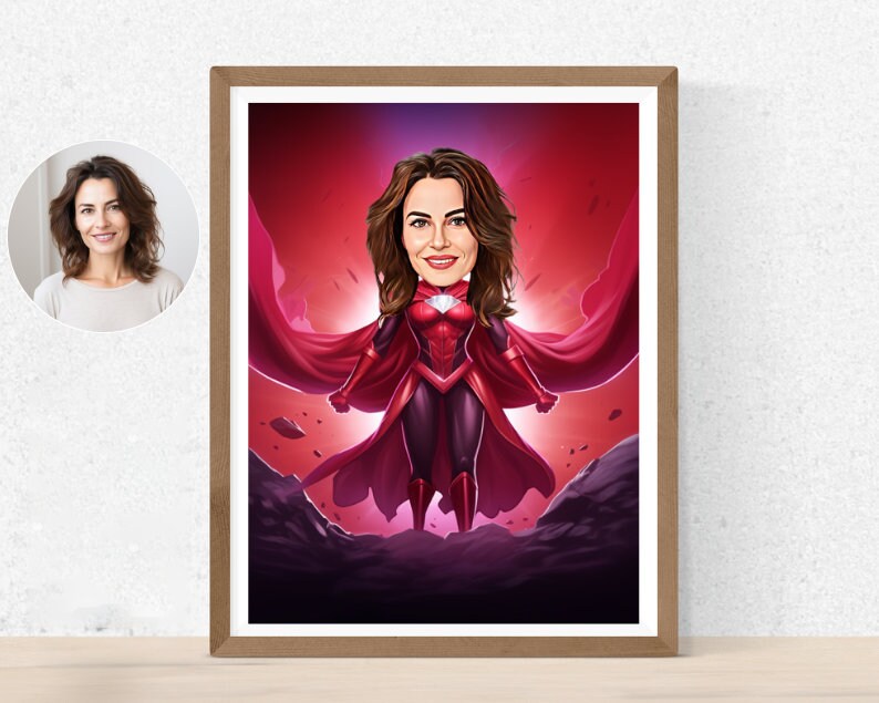 Personalised Scarlett Witch Caricature