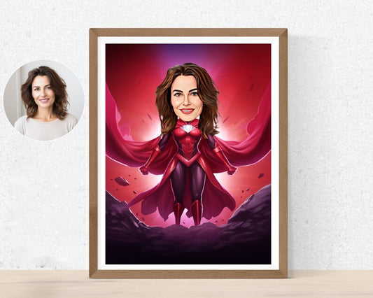 Personalised Scarlett Witch Caricature