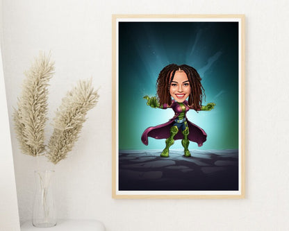 Personalised Gamora Caricature