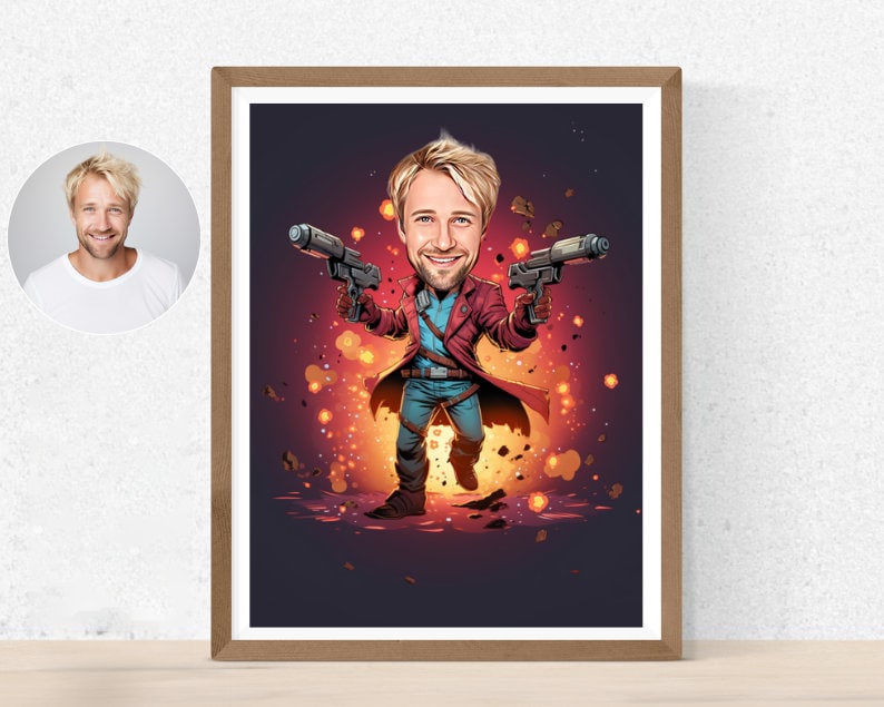 Personalised Starlord Caricature