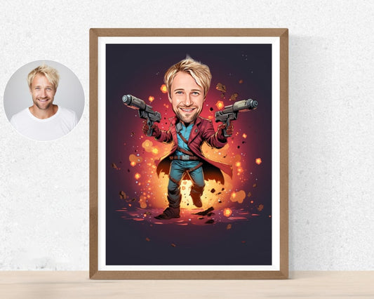 Personalised Starlord Caricature