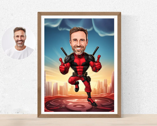 Personalised Deadpool Caricature