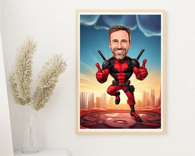 Personalised Deadpool Caricature