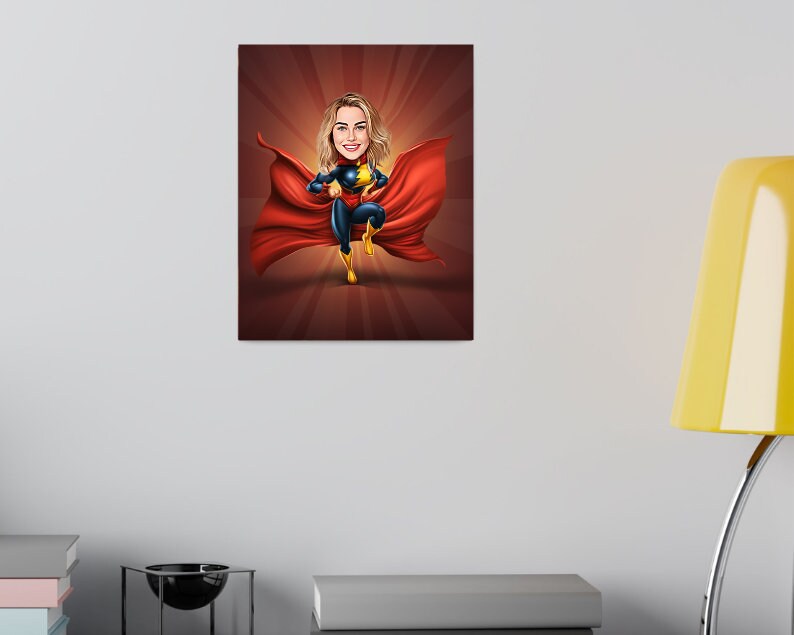 Personalised Ms Marvel Caricature