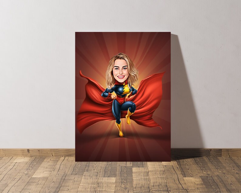 Personalised Ms Marvel Caricature