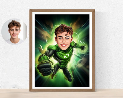 Personalised Green Lantern Caricature