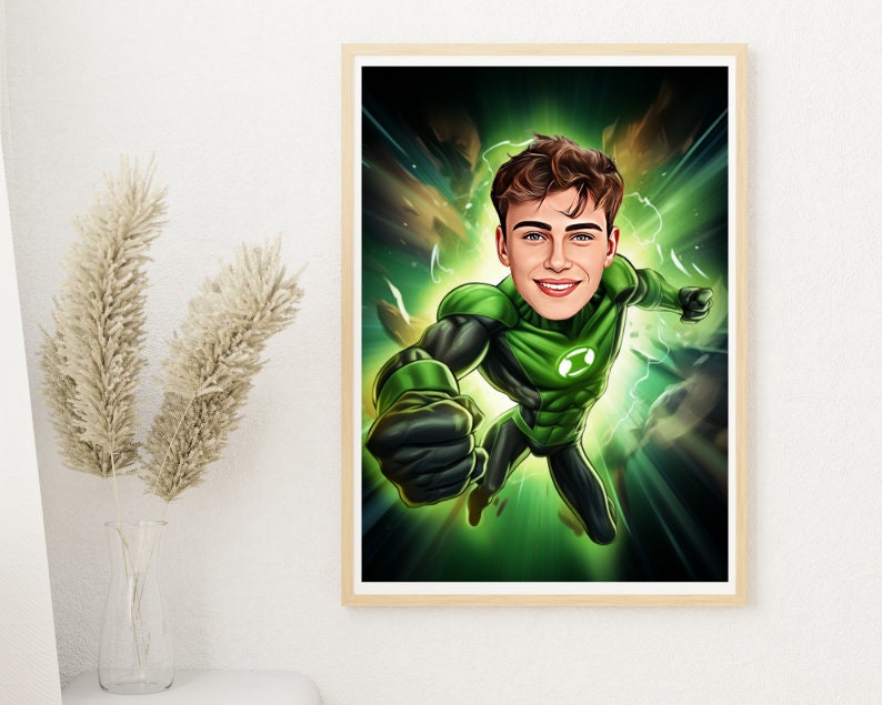 Personalised Green Lantern Caricature