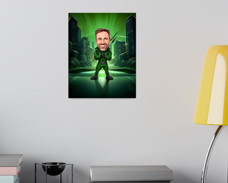 Personalised Green Arrow Caricature