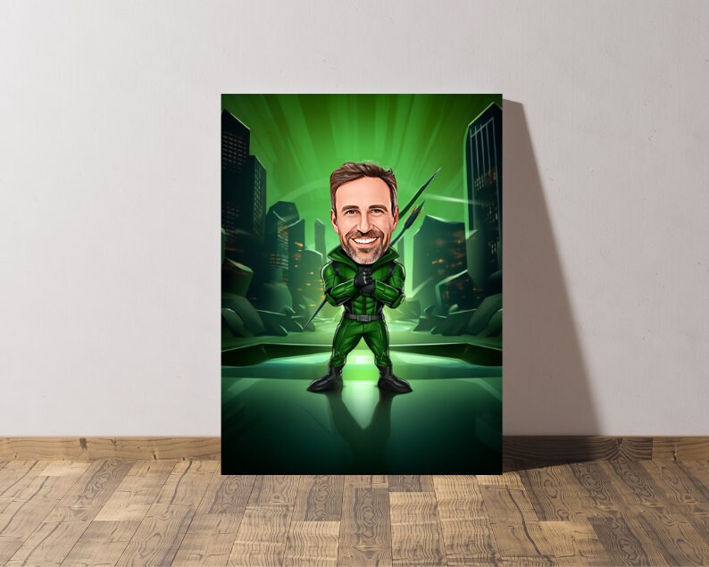 Personalised Green Arrow Caricature