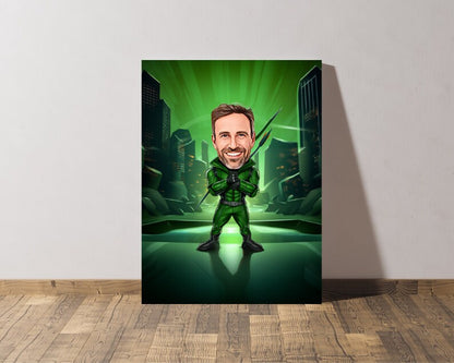 Personalised Green Arrow Caricature