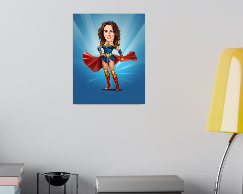 Personalised Wonder Woman Caricature