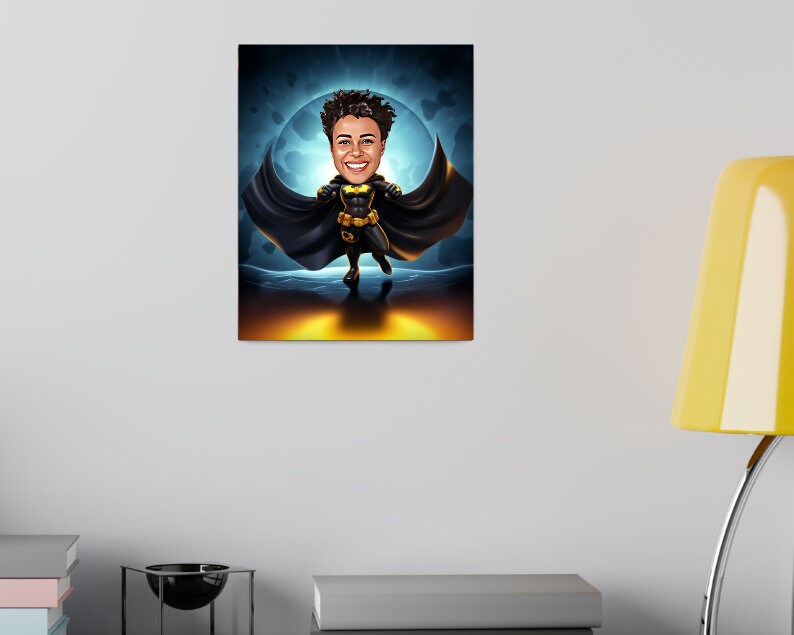 Personalised Batgirl Caricature