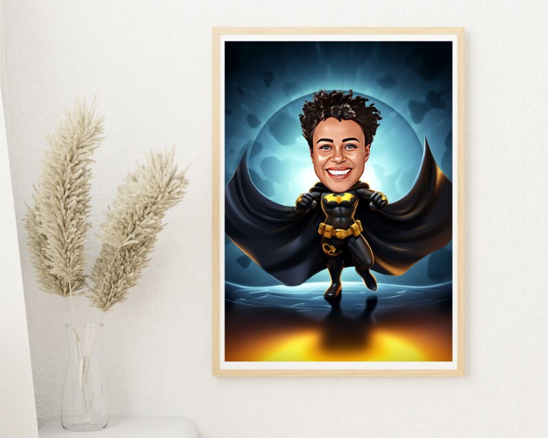 Personalised Batgirl Caricature