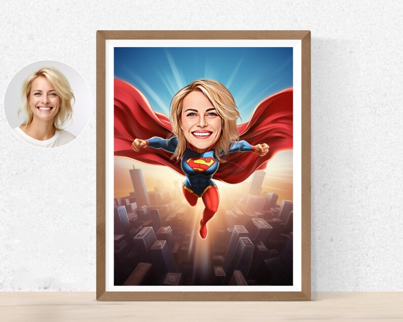 Personalised Superwoman Caricature