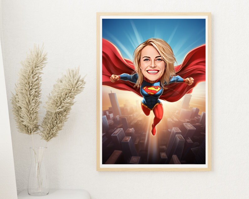 Personalised Superwoman Caricature