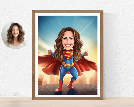 Personalised Superwoman Caricature
