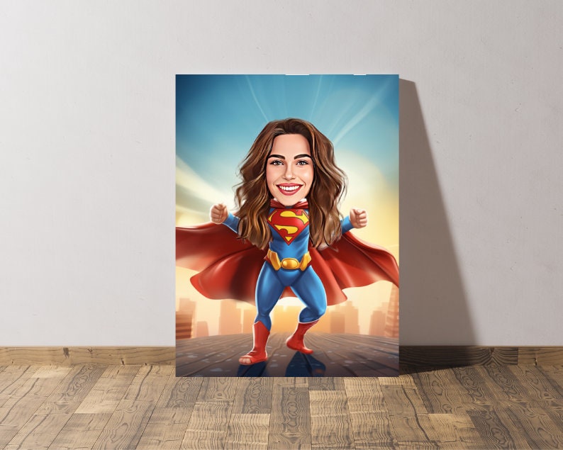 Personalised Superwoman Caricature