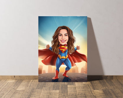 Personalised Superwoman Caricature