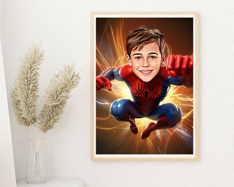 Personalised Spiderman Caricature