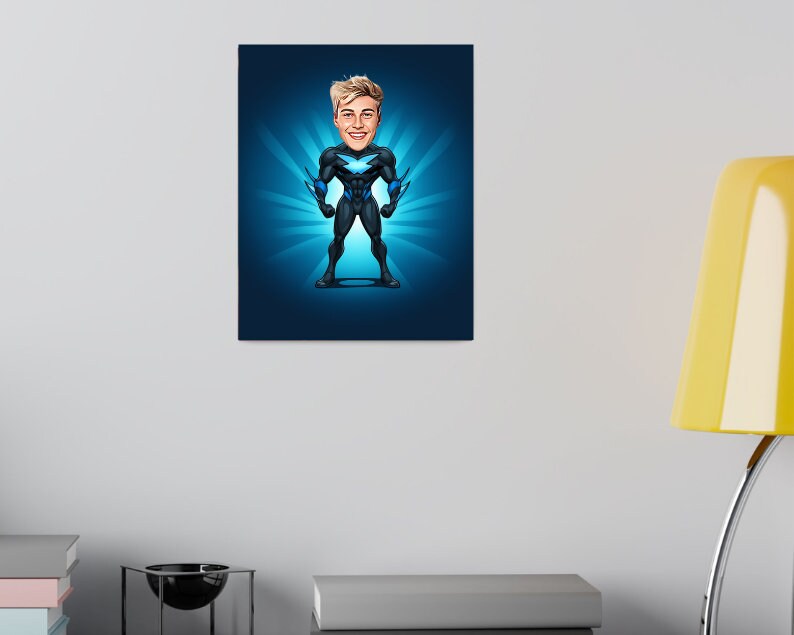 Personalised Nightwing Caricature