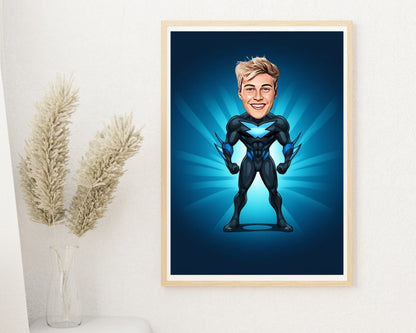 Personalised Nightwing Caricature